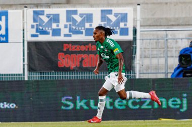 Radomiak Radom ve Pogon Szczecin (Maciej Rogowski) takımları arasında oynanan PKO BP Ekstraklasa maçı sırasında Vasco Lopes)