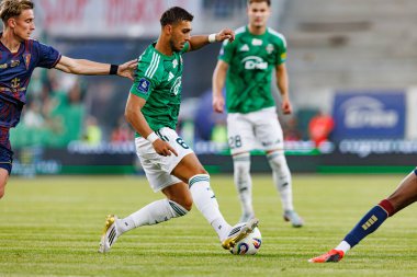 Adrian Przyborek ve Bruno Jordao PKO BP Ekstraklasa maçı sırasında Radomiak Radom ve Pogon Szczecin (Maciej Rogowski)