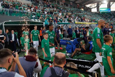 Radomiak oyuncuları PKO BP Ekstraklasa maçında Radomiak Radom ve Pogon Szczecin (Maciej Rogowski) takımları arasında)