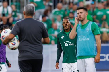 Radomiak Radom ve Pogon Szczecin (Maciej Rogowski) takımları arasında oynanan PKO BP Ekstraklasa maçı sırasında Vasco Lopes)