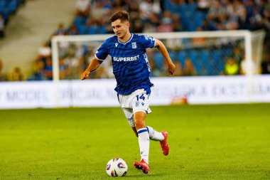 Leo Bengtsson UEFA Şampiyonlar Ligi maçında görülmüş. Lech Poznan ve Breidablik Kopavogur (Maciej Rogowski)