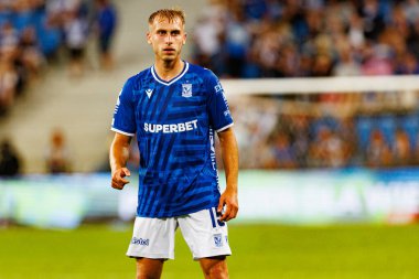 Michal Gurgul UEFA Şampiyonlar Ligi karşılaşmasında görüldü. Lech Poznan ve Breidablik Kopavogur (Maciej Rogowski)