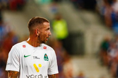 Damir Muminoviç UEFA Şampiyonlar Ligi karşılaşmasında görüldü. Lech Poznan ve Breidablik Kopavogur (Maciej Rogowski)