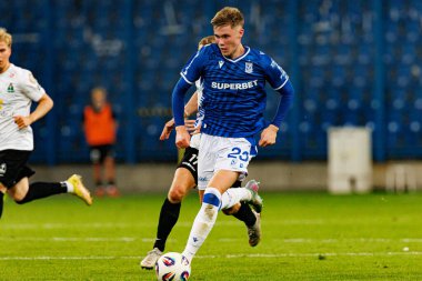 Gisli Thordarson UEFA Şampiyonlar Ligi karşılaşmasında görüldü. Lech Poznan ve Breidablik Kopavogur (Maciej Rogowski)