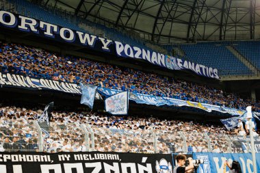 UEFA Şampiyonlar Ligi maçında Lech taraftarları görüldü. Lech Poznan ve Breidablik Kopavogur (Maciej Rogowski)