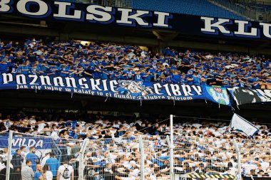 UEFA Şampiyonlar Ligi maçında Lech taraftarları görüldü. Lech Poznan ve Breidablik Kopavogur (Maciej Rogowski)