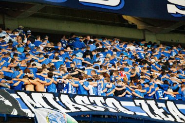 UEFA Şampiyonlar Ligi maçında Lech taraftarları görüldü. Lech Poznan ve Breidablik Kopavogur (Maciej Rogowski)