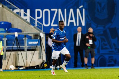 Timothy Ouma UEFA Şampiyonlar Ligi maçında görüldü. Lech Poznan ve Breidablik Kopavogur (Maciej Rogowski)