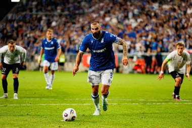 Mikael Ishak UEFA Şampiyonlar Ligi maçında görüldü. Lech Poznan ve Breidablik Kopavogur (Maciej Rogowski)