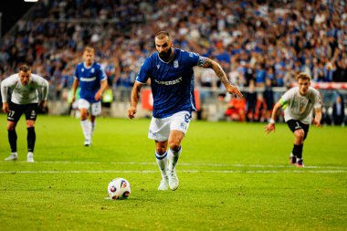 Mikael Ishak UEFA Şampiyonlar Ligi maçında görüldü. Lech Poznan ve Breidablik Kopavogur (Maciej Rogowski)