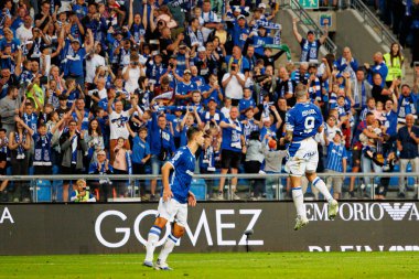 Mikael Ishak UEFA Şampiyonlar Ligi maçında gol attıktan sonra kutlama yaparken görüldü. Lech Poznan ve Breidablik Kopavogur (Maciej Rogowski)