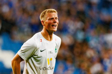 Arnor Gauti Jonsson UEFA Şampiyonlar Ligi karşılaşmasında görüldü. Lech Poznan ve Breidablik Kopavogur (Maciej Rogowski)