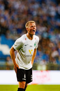 Arnor Gauti Jonsson UEFA Şampiyonlar Ligi karşılaşmasında görüldü. Lech Poznan ve Breidablik Kopavogur (Maciej Rogowski)