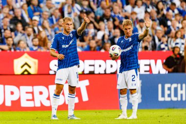 Michal Gurgul ve Joel Pereira UEFA Şampiyonlar Ligi elemeleri sırasında görüldü. Lech Poznan ve Breidablik Kopavogur (Maciej Rogowski)