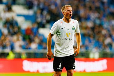 Arnor Gauti Jonsson UEFA Şampiyonlar Ligi karşılaşmasında görüldü. Lech Poznan ve Breidablik Kopavogur (Maciej Rogowski)