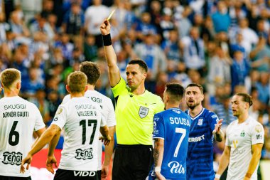 Jasper Vergoote UEFA Şampiyonlar Ligi maçında görüldü. Lech Poznan ve Breidablik Kopavogur (Maciej Rogowski)