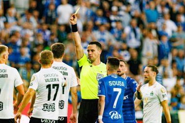 Jasper Vergoote UEFA Şampiyonlar Ligi maçında görüldü. Lech Poznan ve Breidablik Kopavogur (Maciej Rogowski)