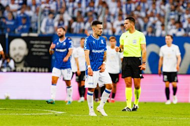 Afonso Sousa UEFA Şampiyonlar Ligi maçında görüldü. Lech Poznan ve Breidablik Kopavogur (Maciej Rogowski)
