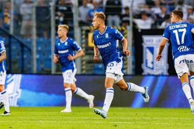 Michal Gurgul UEFA Şampiyonlar Ligi karşılaşmasında görüldü. Lech Poznan ve Breidablik Kopavogur (Maciej Rogowski)