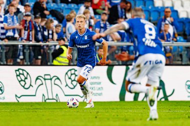 Mateusz Skrzypczak UEFA Şampiyonlar Ligi karşılaşmasında görüldü. Lech Poznan ve Breidablik Kopavogur (Maciej Rogowski)