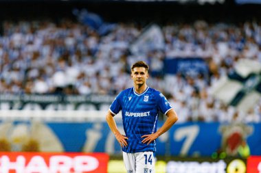 Leo Bengtsson UEFA Şampiyonlar Ligi maçında görülmüş. Lech Poznan ve Breidablik Kopavogur (Maciej Rogowski)