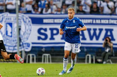 Michal Gurgul UEFA Şampiyonlar Ligi karşılaşmasında görüldü. Lech Poznan ve Breidablik Kopavogur (Maciej Rogowski)