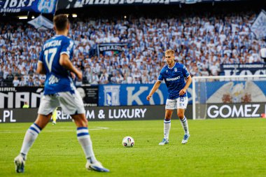 Michal Gurgul UEFA Şampiyonlar Ligi karşılaşmasında görüldü. Lech Poznan ve Breidablik Kopavogur (Maciej Rogowski)