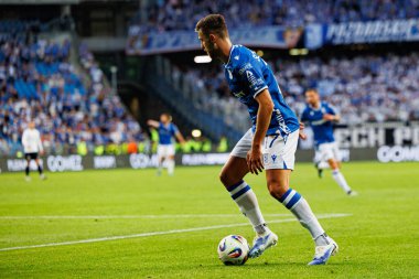 Filip Szymczak UEFA Şampiyonlar Ligi maçında görüldü. Lech Poznan ve Breidablik Kopavogur (Maciej Rogowski)