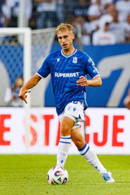 Michal Gurgul UEFA Şampiyonlar Ligi karşılaşmasında görüldü. Lech Poznan ve Breidablik Kopavogur (Maciej Rogowski)