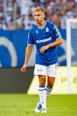 Michal Gurgul UEFA Şampiyonlar Ligi karşılaşmasında görüldü. Lech Poznan ve Breidablik Kopavogur (Maciej Rogowski)