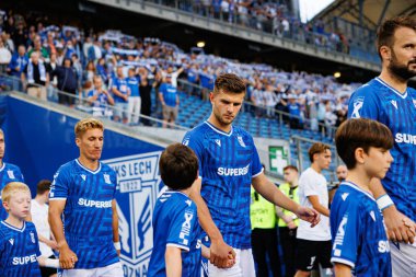 Filip Szymczak UEFA Şampiyonlar Ligi maçında görüldü. Lech Poznan ve Breidablik Kopavogur (Maciej Rogowski)
