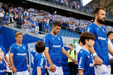 Filip Szymczak UEFA Şampiyonlar Ligi maçında görüldü. Lech Poznan ve Breidablik Kopavogur (Maciej Rogowski)