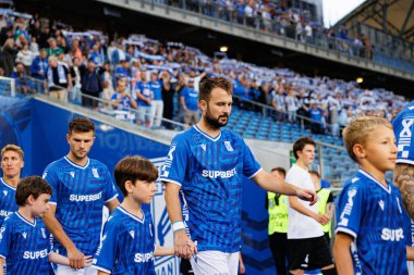 Antonio Miliç UEFA Şampiyonlar Ligi karşılaşmasında görüldü. Lech Poznan ve Breidablik Kopavogur (Maciej Rogowski)