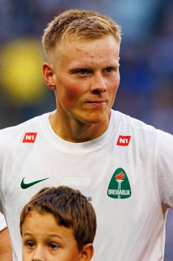 Arnor Gauti Jonsson UEFA Şampiyonlar Ligi karşılaşmasında görüldü. Lech Poznan ve Breidablik Kopavogur (Maciej Rogowski)