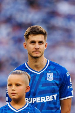 Leo Bengtsson UEFA Şampiyonlar Ligi maçında görülmüş. Lech Poznan ve Breidablik Kopavogur (Maciej Rogowski)