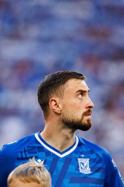 Filip Jagiello UEFA Şampiyonlar Ligi maçında görüldü. Lech Poznan ve Breidablik Kopavogur (Maciej Rogowski)