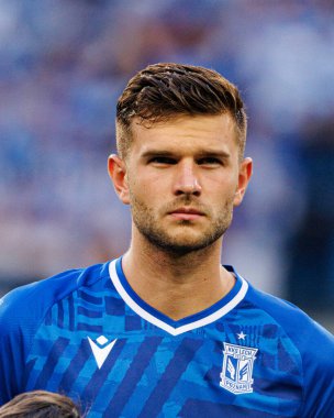 Filip Szymczak UEFA Şampiyonlar Ligi maçında görüldü. Lech Poznan ve Breidablik Kopavogur (Maciej Rogowski)