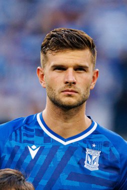Filip Szymczak UEFA Şampiyonlar Ligi maçında görüldü. Lech Poznan ve Breidablik Kopavogur (Maciej Rogowski)