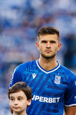 Filip Szymczak UEFA Şampiyonlar Ligi maçında görüldü. Lech Poznan ve Breidablik Kopavogur (Maciej Rogowski)