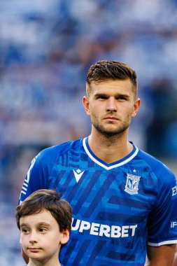 Filip Szymczak UEFA Şampiyonlar Ligi maçında görüldü. Lech Poznan ve Breidablik Kopavogur (Maciej Rogowski)