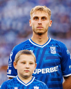 Michal Gurgul UEFA Şampiyonlar Ligi karşılaşmasında görüldü. Lech Poznan ve Breidablik Kopavogur (Maciej Rogowski)