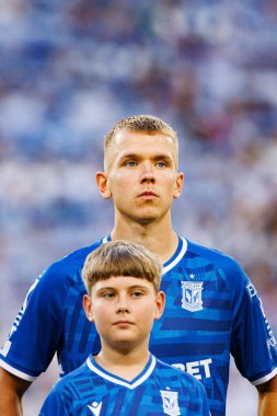 Antoni Kozubal UEFA Şampiyonlar Ligi karşılaşmasında görüldü. Lech Poznan ve Breidablik Kopavogur (Maciej Rogowski)