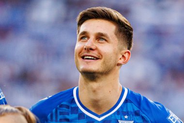 Leo Bengtsson UEFA Şampiyonlar Ligi maçında görülmüş. Lech Poznan ve Breidablik Kopavogur (Maciej Rogowski)