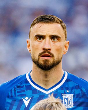 Filip Jagiello UEFA Şampiyonlar Ligi maçında görüldü. Lech Poznan ve Breidablik Kopavogur (Maciej Rogowski)