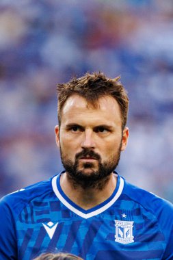 Antonio Miliç UEFA Şampiyonlar Ligi karşılaşmasında görüldü. Lech Poznan ve Breidablik Kopavogur (Maciej Rogowski)