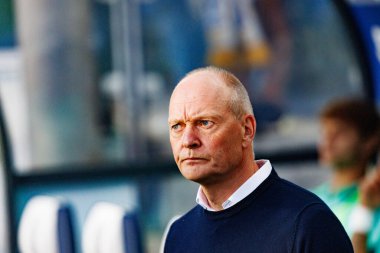 Niels Frederiksen UEFA Şampiyonlar Ligi maçında görüldü. Lech Poznan ve Breidablik Kopavogur (Maciej Rogowski)