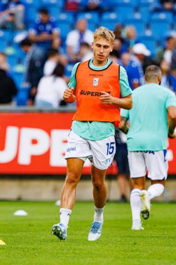 Michal Gurgul UEFA Şampiyonlar Ligi karşılaşmasında görüldü. Lech Poznan ve Breidablik Kopavogur (Maciej Rogowski)