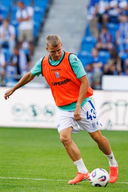 Antoni Kozubal UEFA Şampiyonlar Ligi karşılaşmasında görüldü. Lech Poznan ve Breidablik Kopavogur (Maciej Rogowski)