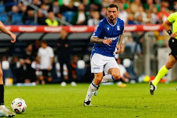 Filip Jagiello UEFA Şampiyonlar Ligi maçında görüldü. Lech Poznan ve Breidablik Kopavogur (Maciej Rogowski)