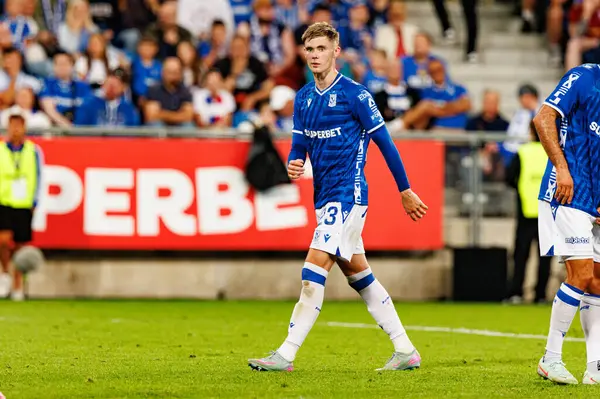 Gisli Thordarson UEFA Şampiyonlar Ligi karşılaşmasında görüldü. Lech Poznan ve Breidablik Kopavogur (Maciej Rogowski)